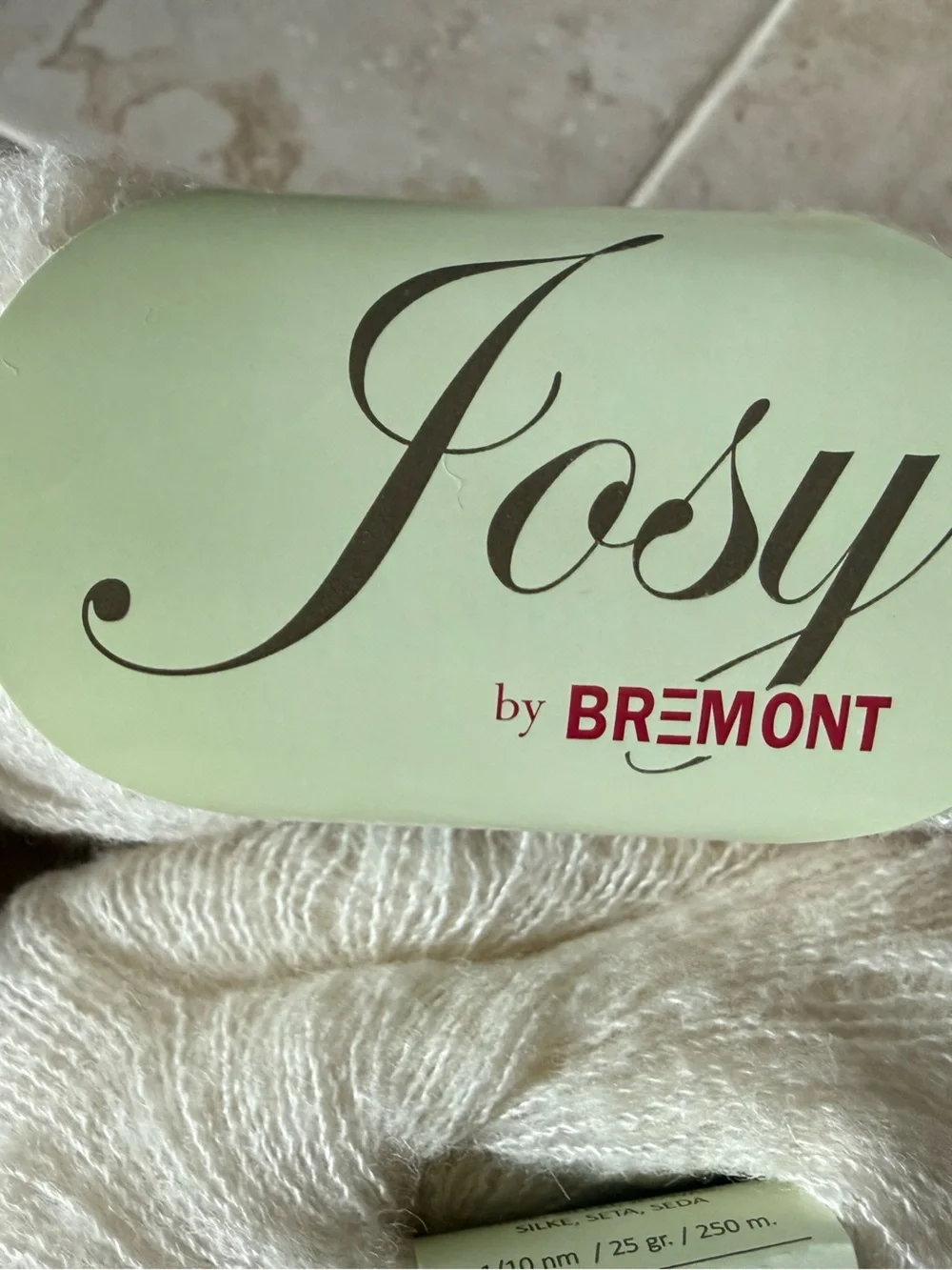 Josy by Bremont Soft Cream Lace-Weight Yarn - 4 Skeins Natural Off White/Cream